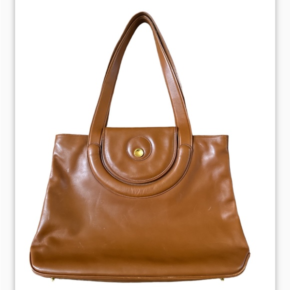 Movado Brown leather Shoulder Bag 16”x11”x3” - Picture 1 of 9